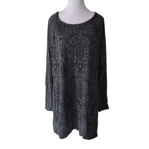 SOMA Size XL‎ Divine Terry Raglan Sleeve Tunic Wallpaper Mini Quartz Feminine